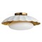 Maxim Lighting Primrose 1-Light Flush Mount, Matte White/Gold Leaf 18059MWGL - alternate 1